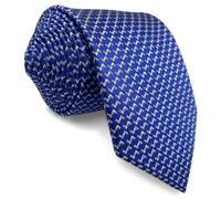S&W SHLAX&WING Cravatte homme bleu royal imprimée pour costumes d'affaires extra longue XL 160cm