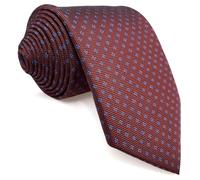 S&W SHLAX&WING Cravatte rouge brique imprimée homme mariage moyenne 147cm