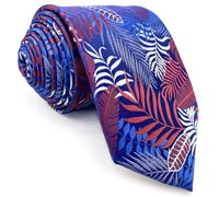 S&W SHLAX&WING Ensemble de cravates pour hommes bleu rouge blanc motif géométrique multicolore pour fête mariage XL