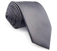 S&W SHLAX&WING Ensemble de cravates pour hommes cravate fine gris argent rouge tissé en jacquard pour hommes grands et grands