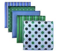 S&W SHLAX&WING Lot de 5 mouchoirs carrés assortis pour homme 103