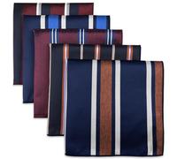 S&W SHLAX&WING Lot de 5 mouchoirs carrés assortis pour homme 105