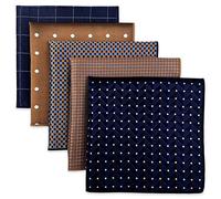 S&W SHLAX&WING Lot de 5 mouchoirs carrés assortis pour homme
