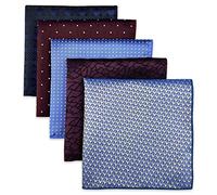 S&W SHLAX&WING Lot de 5 mouchoirs carrés assortis pour homme