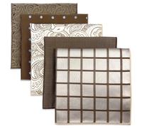 S&W SHLAX&WING Lot de 5 mouchoirs carrés assortis pour homme 93