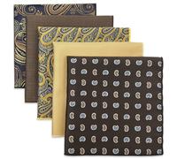 S&W SHLAX&WING Lot de 5 mouchoirs carrés assortis pour homme 98