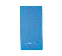 S< XXL Serviette de Plage avec nom brodé - 100 x 200 - Serviette de Sauna - 100% Coton - Broderie - Drap de Plage, Coton, 100x200 cm - Turquoise