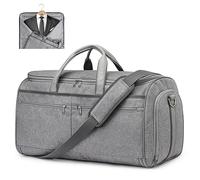 S-Zone Sac à vêtements de Voyage Convertible Unisexe pour Hommes et Femmes - 2 en 1 - Valise Suspendue - Sac de Costume d'affaires - Sac de Voyage, Gris