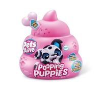 S001-Pets Alive-Pooping Puppies Série 1 Peluche interactive, en vrac, 4 pièces, sans intérieur, assortiment de couleurs standard