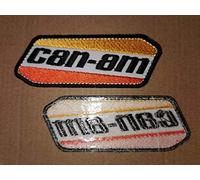 S012 PATCH ECUSSON LOT 2 PATCHS THERMOCOLLANT 9,5 * 3,5 CM // CAN AM 3 COULEURS 6 COTES - LOT DE 2