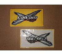 S016 PATCH ECUSSON LOT 2 PATCHS THERMOCOLLANT 9,5 * 5,5 CM // CAN AM TEAM JAUNE - LOT DE 2
