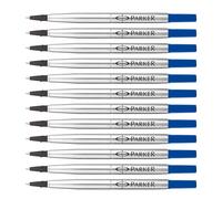 [S0168700-12] PARKER Lot de 12 Recharges rollerball Z41 Pointe Fine 0,5mm bleu