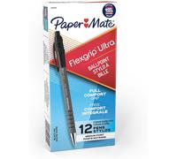 Paper-Mate Stylos à bille FLEXGRIP à capuchon Pointe moyenne Lot de 12