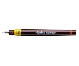 [S0202270] rotring Stylo à encre de chine Isographe Code Jaune 0,35 mm Noir