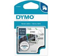 [S0718040] DYMO D1 Cassettes de ruban Nylon Noir sur Blanc 12mm x 3,5 m