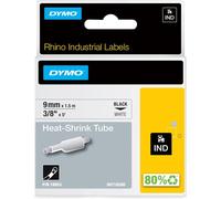 [S0718280/18053] DYMO RhinoPRO Ruban Thermo rétractable 9 mm x 1.5 m Noir/Blanc