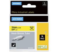 [S0718340/18058] DYMO RhinoPRO Ruban Thermo rétractable 19mm x 1.5 m Noir/Jaune