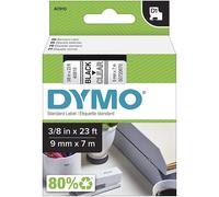[S0720610] DYMO Cassette de ruban encreur D1 blanc sur noir 12mm/7,0m