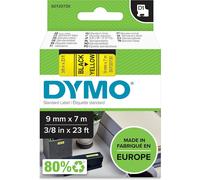 DYMO D1 étiquettes autocollantes authentiques | rouleau de 9 mm x 7 m | impression en noir sur fond jaune | autocollantes | pour étiqueteuses LabelManager
