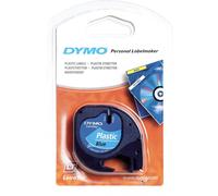 [S0721700/91225] DYMO Cassette Ruban LetraTag Polyester 12 mm x 4 m Noir sur ...