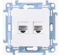 Kontakt-Simon C52.01/11 Prise de courant en plastique IP20 Blanc 77 mm 77 mm 160 mm
