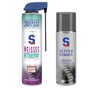S100 Lot : Spray pour chaîne blanc 520 ml + Nettoyant pour chaînes 300 ml