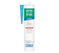 S100 Silicone sanitaire Premium 300 ml avec douille kör4u (C8678 Gris argenté mat)