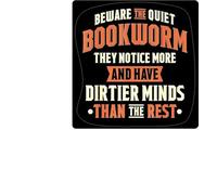 S11028 Lot de 2 autocollants « Beware The Quiet Bookwarm They Notice More and Have Dirtier Minds Than The Rest » 12,7 cm