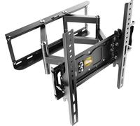 S1144 Support Murale Tv 30-65 Pouces (76-165Cm) Orientable Inclinable Support Tv Universel Accroche Tele Écran Incurvé Vesa 400X400 Noir