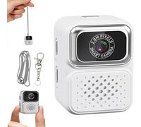 S130 Mini Digital Camera, 0.96-inch HD Travel Retro Compact CCD Thumb Camera, 1080p Small Portable Photo Video Cameras, for Travel, Concert, Study(Free 64GB Memory Card (White)
