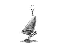 S15 Windsurfeur Emblème en étain anglais pour téléphone portable, cordon de 4 cm, emballage cadeau
