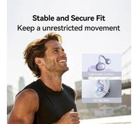 S20 Écouteurs Sans Fil, Casque À Clip Ouverts, Dual-Core Bluetooth 5.4, Avec Hi-Res Stéréo, Enc 4-Mic Appels Cristallins, Oreillette Bluetooth Sport Ipx5 Étanche, 30H Récréation (Violet)