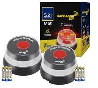 S21 Señalización 2 Pack BALIZA V-16, Acrylonitrile Butadiène Styrène (ABS), Noir, 2 unités, 2