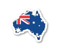 S214611 Lot de 3 autocollants pour ordinateur portable Motif drapeau australien avec drapeau