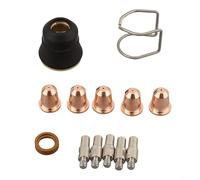 S25 et S45 Kit de consommables pour torche plasma Cutter - 13 pièces de rechange avec électrodes PR0110, buses PD0116-08, diffuseurs PE0106, coupelles de blindage PC0116 et