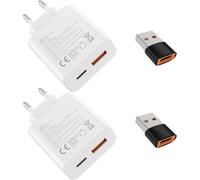 S25 S24Chargeur Rapide 45W USB-C 18W USB-A, Adaptateur pour Samsung Galaxy S25 S23 S22 S21 S20 S10 A56 A55 A54 A36 A35 Z Flip 6/5 iPhone 16 15/Pro/Pro Max/Plus Motorola Moto Google xiaomi Portable