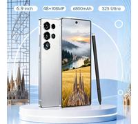 S25 Ultra 2025 Android 14 Édition phare 12 Go + 512 Go, Écran HD 6,8 pouces, Caméras Pro 108 MP + 50 MP, Batterie 6800 mAh, Double SIM, Stylet intégré, Déverrouillage par reconnaissance faciale et emp