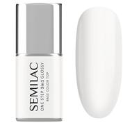 S251 Semilac - Vernis à ongles UV 3 en 1 - Crème brillante à la noix de coco - 7 ml - Blanc crème - 3 en 1 - Crème douce - Pour ongles rapides