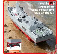 S28 JJRC Destroyer Télécommandé 2.4G à Double Moteur et Double Hélices, Anti-Collision, Modèle de Navire de Guerre Durable, Arrêt Automatique en Eau S28