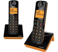 S280 Duo Orange Telephone Sans Fil Duo, Mains Libres, Repertoire 50 Noms Et Numeros Fonction Blocage Des Appels Indésirables,