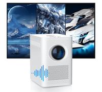 S30 Mini Projecteur Video avec Haut-Parleur Intégré,1280 * 720P Videoprojecteur,WiFi 2,4G,Android 7.1,180 ANSI,Retroprojecteur pour Home cinéma,Projecteur Portable pour Intérieur/Extérieur (Blanc)