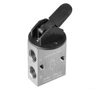 S3HL08 Valve pneumatique manuelle mécanique 2 positions 3 voies avec filetage PT 1/4" pour contrôle de pression pneumatique