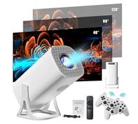 S40 Pro Projecteur de jeu intelligent HD 120" 64 G, 1280 x 720p, projecteur rétro et jeu intégré 10 000 jeux avec 2 manettes sans fil, rotation à 180°, Android 11, jeu vidéo portable, WiFi, maison,