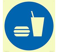S40 S40 Panneau avec inscription « Eat and Drink » 400 x 400 mm