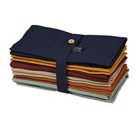 S4Sassy Multicolore Solide décoration de Maison Set De 12 Serviettes De Table en Tissu Cocktail