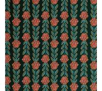 S4Sassy Papier peint à rayures florales - Revêtement mural vert, 63 x 914 cm, vinyle autocollant, revêtement mural facile à réaliser soi-même pour une décoration murale bohème, salon, espaces de vie