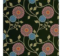 S4Sassy Papier peint Bloom Vine - Revêtement mural vert de style asiatique, 63,5 x 304,8 cm, vinyle texturé autocollant, revêtement mural, facile à réaliser soi-même pour chambre et salon