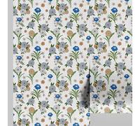 S4Sassy Papier peint Botanical Garden Flower - Revêtement mural blanc, 63 x 304 cm, vinyle texturé autocollant, revêtement mural facile à réaliser pour une décoration murale bohème, salon