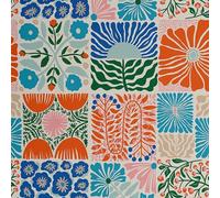 S4Sassy Papier peint floral patchwork - mural multi-usages, 63,5 x 610 cm, papier peint vinyle texturé autocollant, mural facile à réaliser soi-même pour une décoration murale bohème, salon