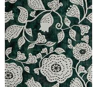S4Sassy Papier peint floral - Revêtement mural vert, 63,5 x 610 cm, vinyle texturé autocollant, revêtement mural facile à réaliser pour une décoration murale bohème, salon, espaces de vie